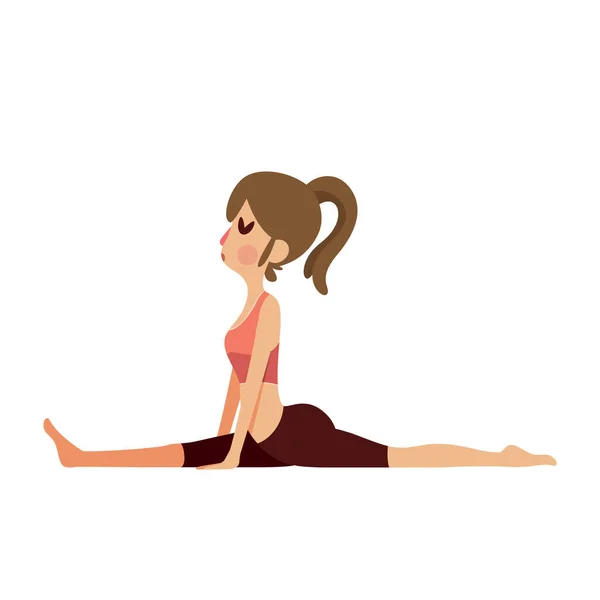 Yoga Posen Vektorillustration — Stockvektor