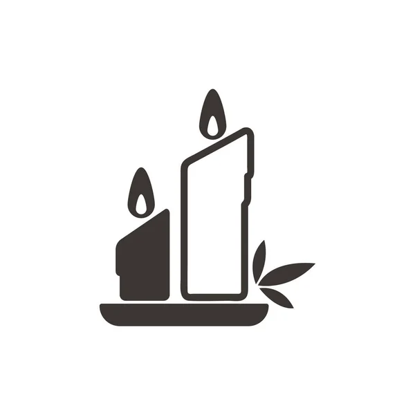 蜡烛矢量插图 图标元素背景 — 图库矢量图片