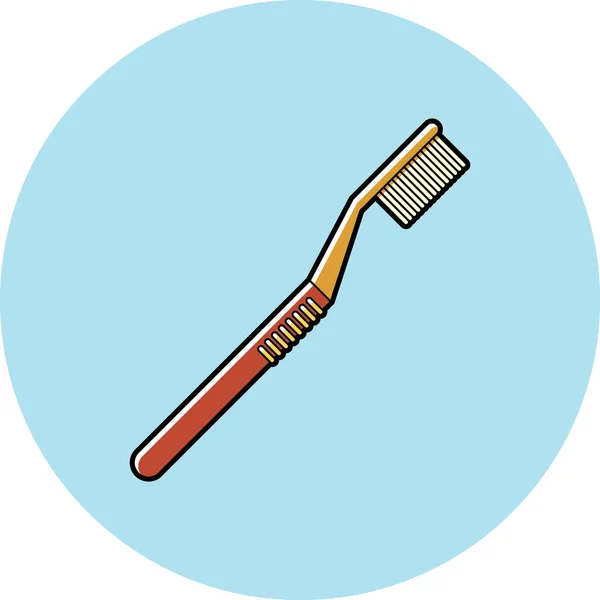 Zahnbürsten Symbol Flachen Stil Isoliert Auf Weißem Hintergrund Zahnpflege Symbol — Stockvektor