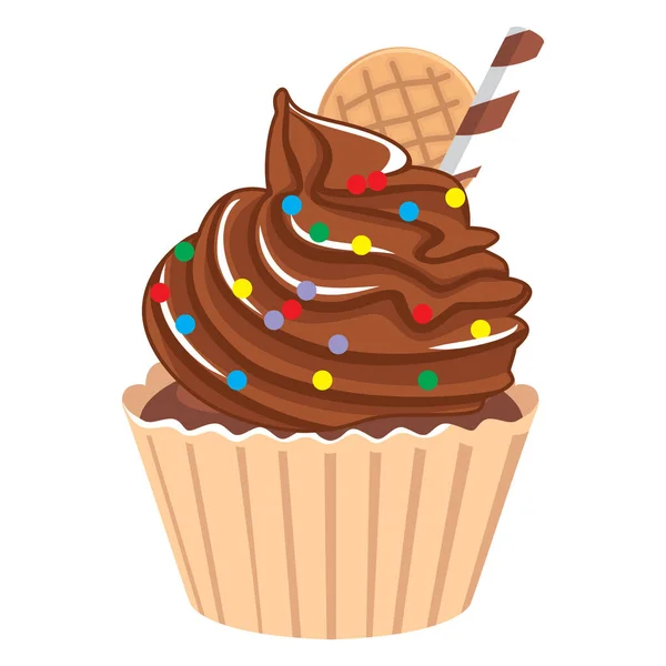 おいしいカップケーキのベクトルイラスト — ストックベクタ