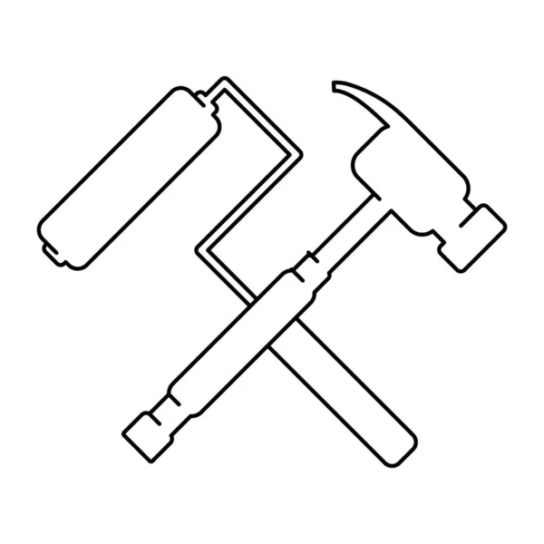 Vectorillustratie Van Het Pictogram Van Het Bouwgereedschap — Stockvector