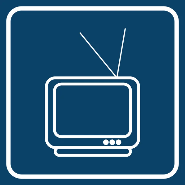 Icono Televisión Diseño Plano Estilo Eps — Archivo Imágenes Vectoriales