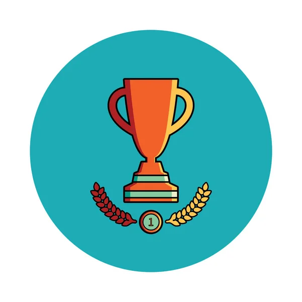 Trophy Cup Icon Vector Illustration — Stock Vector