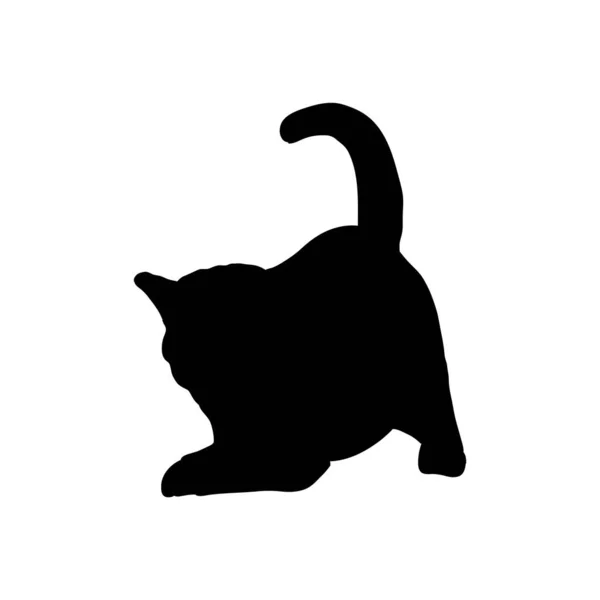 Silueta Vectorial Gatos — Vector de stock