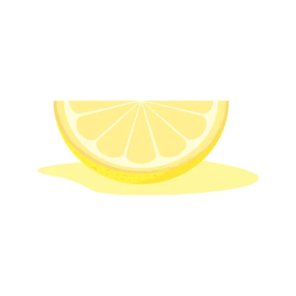 Icono Vector Limón Sobre Fondo Blanco — Vector de stock