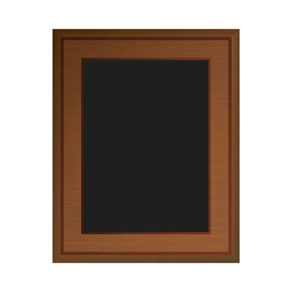 Houten Frame Geïsoleerd Achtergrond — Stockvector