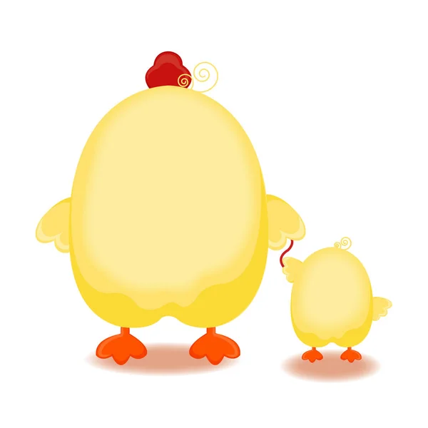 Chicken Cartoon Vektor Illustration — Stockvektor