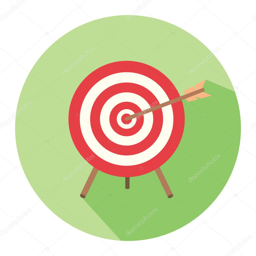target flat vector icon