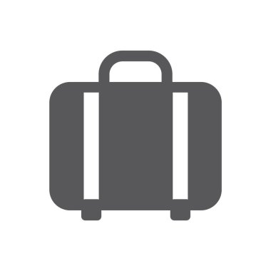 bavul ikonu vektör illüstrasyonu