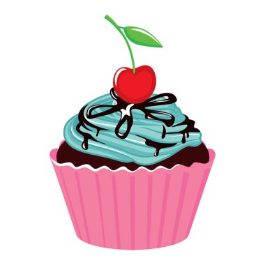 Kirazlı ve çikolatalı kek.