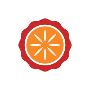 Tek turuncu simgenin vektör illüstrasyonu