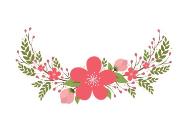 Çiçeklerin yaratıcı vektör çizimi