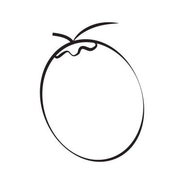 Domates simgesinin vektör illüstrasyonu