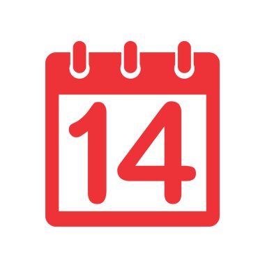 Beyaz arkaplanda takvim simgesi