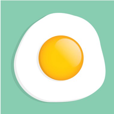 Düz stil yumurta simgesi beyaz arkaplanda izole