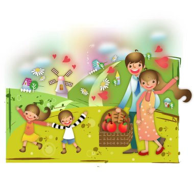 Parktaki bir kızla bir oğlanın resmi