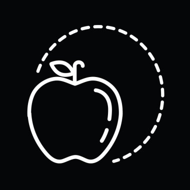 elma simgesi tasarımı, vektör illüstrasyon eps10 grafiği