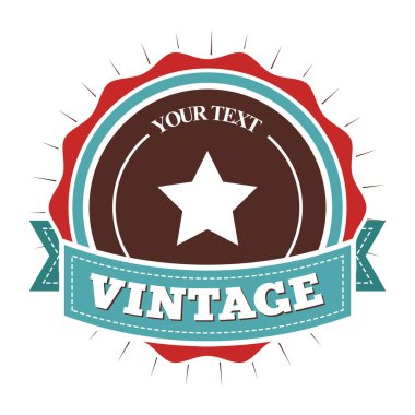 Beyaz arkaplan üzerinde grunge retro tasarımı, vektör illüstrasyonu