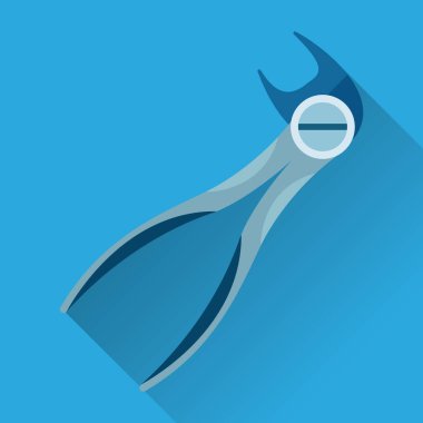 Diş düzlüğü simgesi, vektör illüstrasyonu