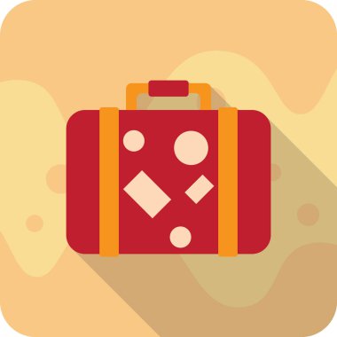 Seyahat çantası simgesinin vektör illüstrasyonu