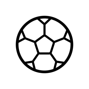 Futbol topu ikonu. vektör illüstrasyonu