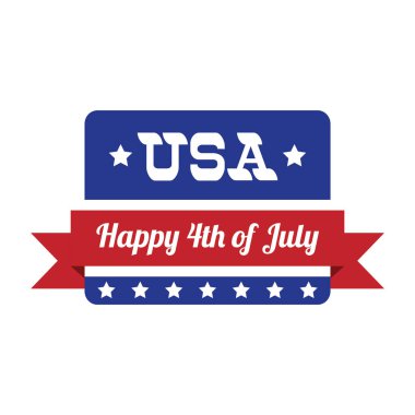 Ulusal sembollü Amerikan teması için renkli vektör illüstrasyonu