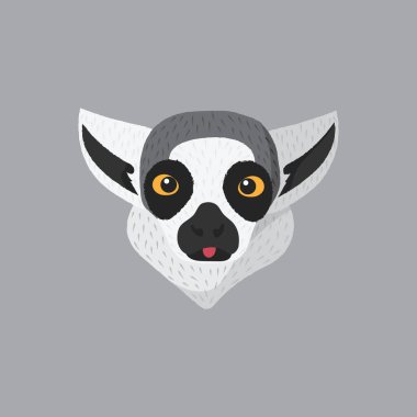 Sevimli bir hayvan kafasının vektör çizimi