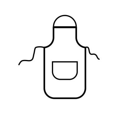 Mutfak önlüğü simgesinin vektör çizimi