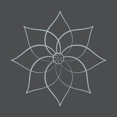 Nilüfer çiçeğinin vektör çizimi