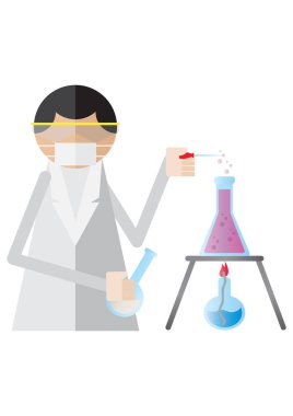 Kimya simgesi vektör illüstrasyonu