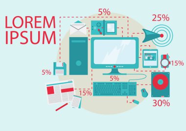 Basit grafik simgesi vektör illüstrasyonu
