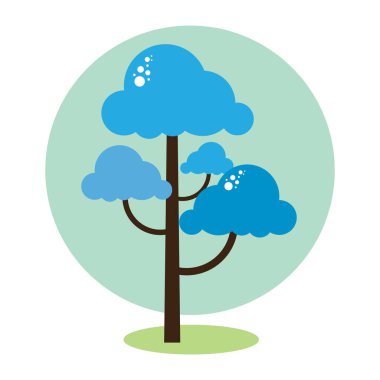 ağaç simgesi vektör illüstrasyonu