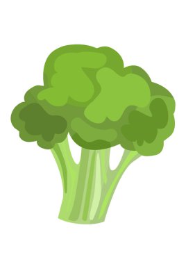 Beyaz arkaplanda izole edilmiş düz stil brokoli simgesi. vejetaryen gıda sembolü