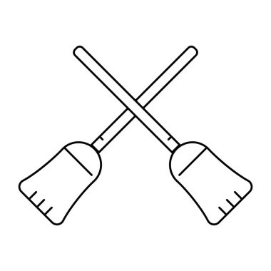 Tek fırça çizgisi simgesinin vektör çizimi