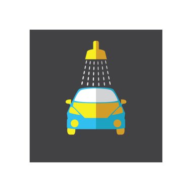 Beyaz arkaplanda düz bir taksi simgesi