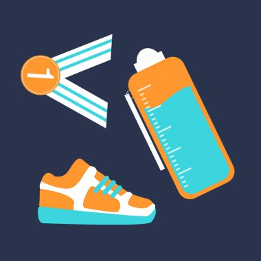 Simge tasarımı ile spor konsepti, vektör illüstrasyonu 10 eps grafik.