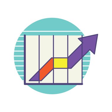 İş ve finans simgesinin vektör illüstrasyonu