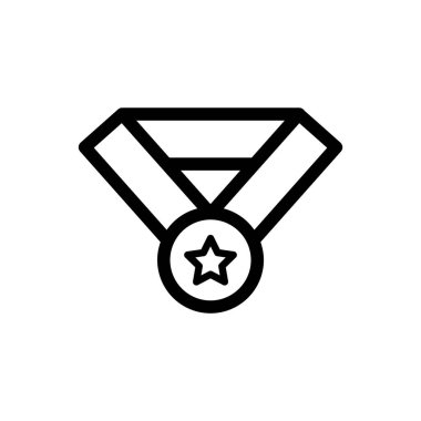 Madalya ikon vektör illüstrasyonu