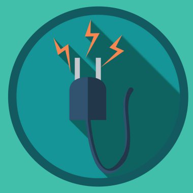 vektör düz elektrik dolgusu