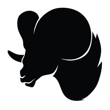 Bir aslan başının vektör silueti