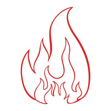 ateş alev ikonu vektör illüstrasyonuName 