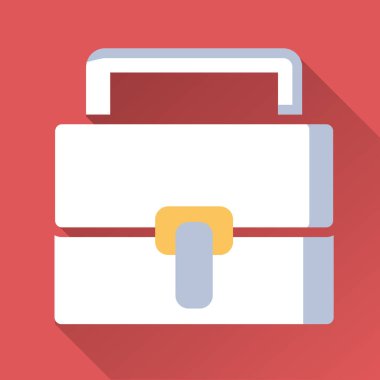 Evrak çantası ikonu, vektör illüstrasyonu. düz tasarım biçimi