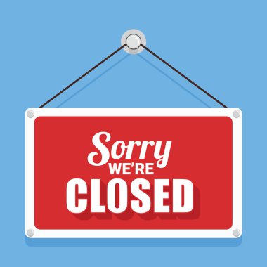 mavi arkaplan vektör illüstrasyonunda kapalı tasarım