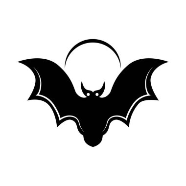 Cadılar Bayramı yarasasının siyah silueti