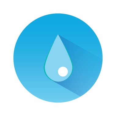 Su damlası simgesi düz renk şeklinde. vektör illüstrasyonu