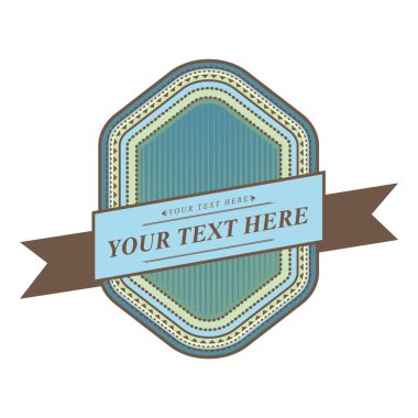 Mühürlü vintage etiket, vektör illüstrasyonu