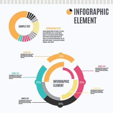 Infographics tasarım şablonunun vektör illüstrasyonu