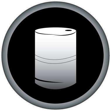 vektör metal varil simgesi izole edildi