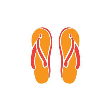 Plaj terlikleri simgesinin vektör çizimi