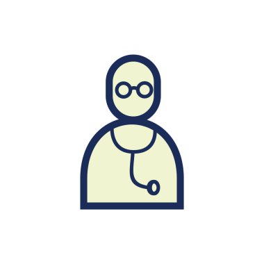 Doktor ikonu. vektör illüstrasyonu